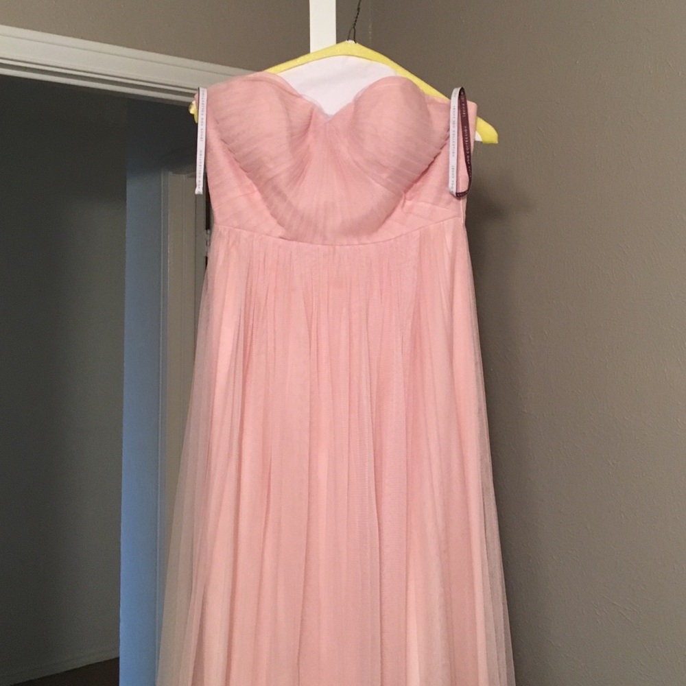 Jenny Yoo Blush Strapless Tulle Wedding Dress